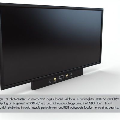 تخته سیاه دیجیتال تعاملی یا OEM با روشنایی 350cd/m2 و خروجی های USB